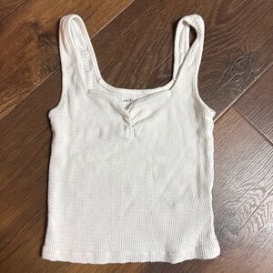 American Eagle Outfitters Off-White Ribbed Tank Top